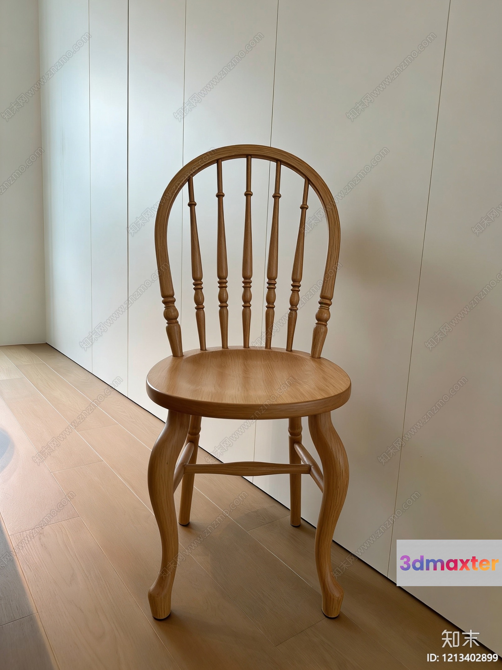 Wooden Dining Chair 3D Model - 13621 - VRAY Render