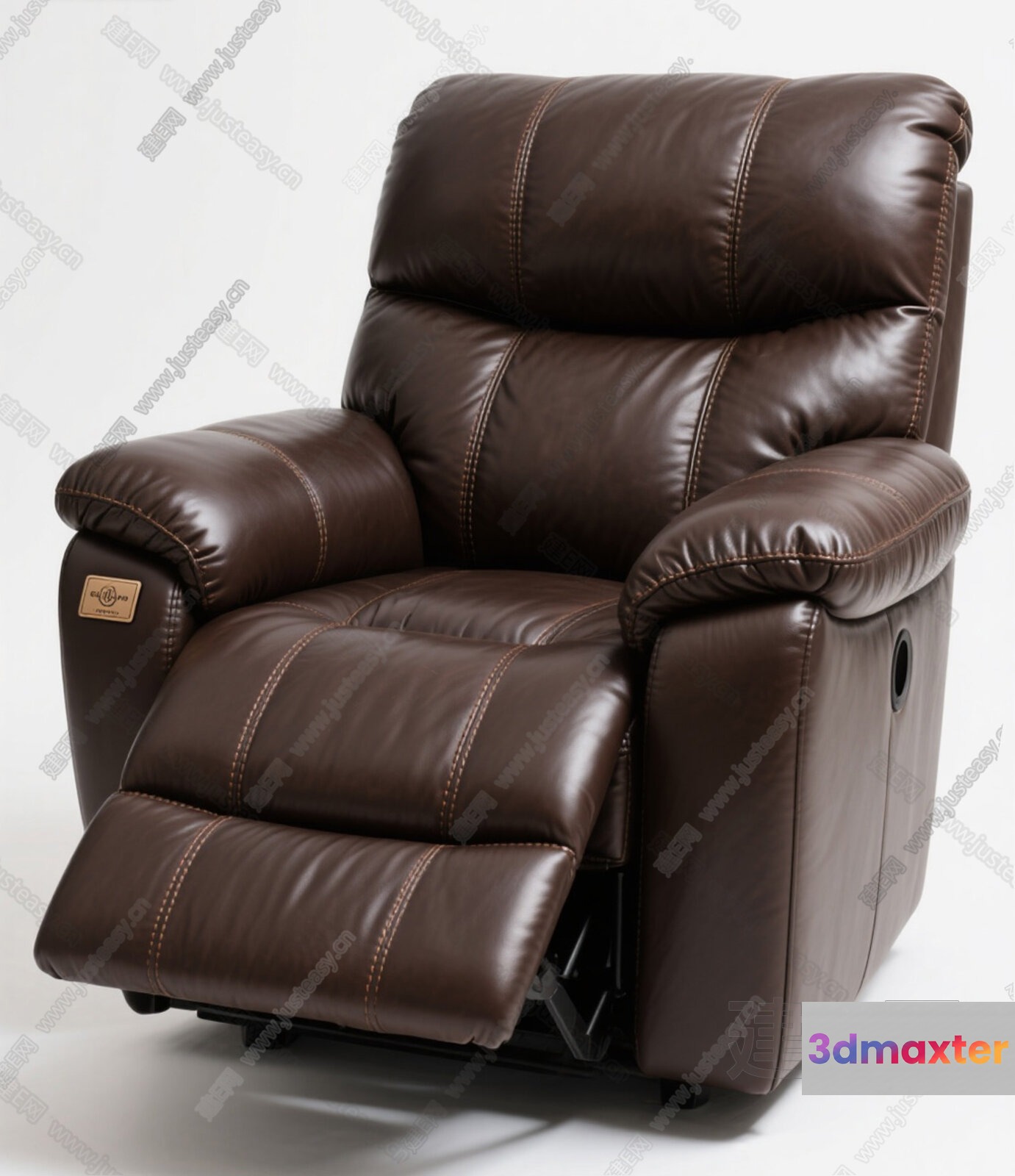 Brown Leather Recliner 3D Model - 14006 - VRAY Render