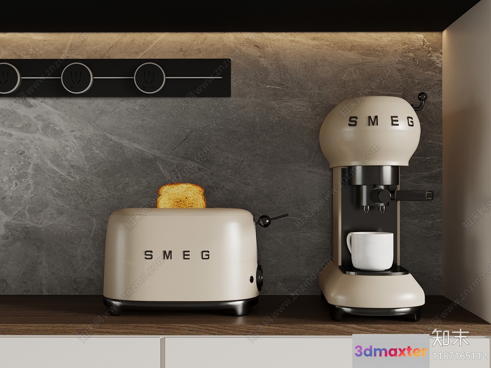 A Kitchen Appliance Set 3D Model - 659 - VRAY Render
