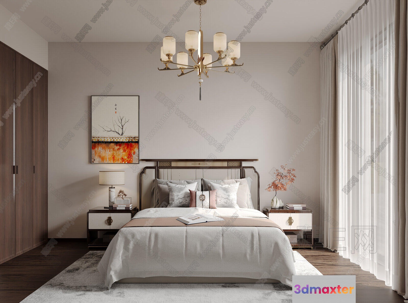 Cozy Bedroom 3D Model - 3637 - CORONA Render