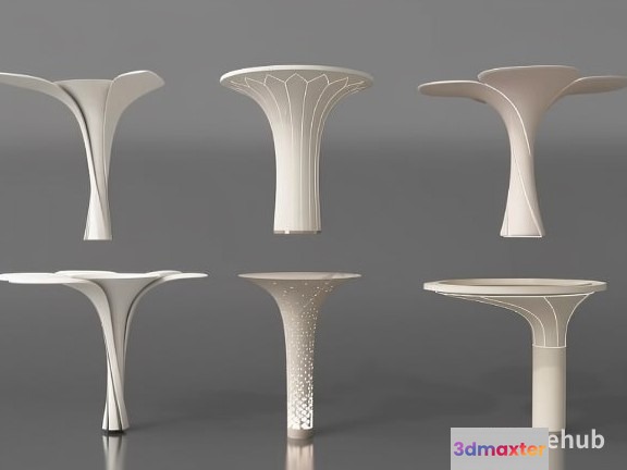 Modern 3D Tables 3D Model - 20465 - VRAY Render