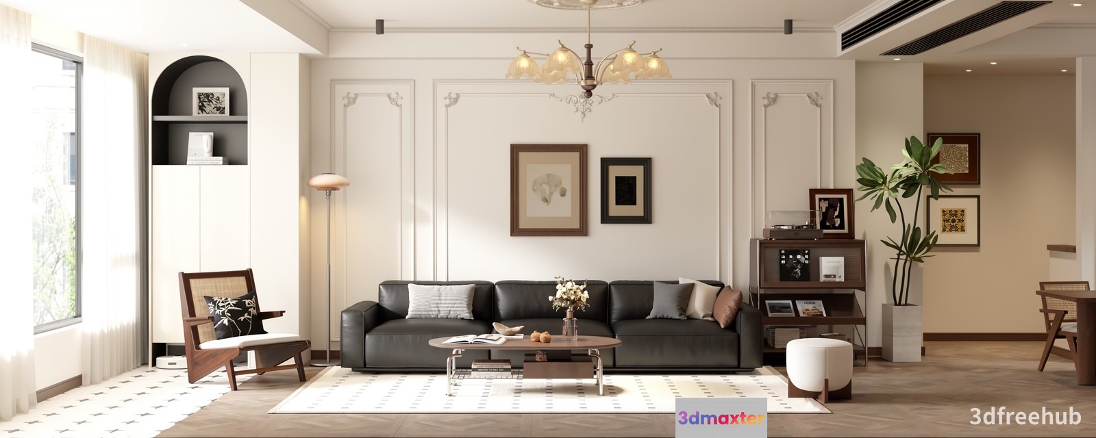 Modern Living Room 3D Model - 22467 - VRAY Render