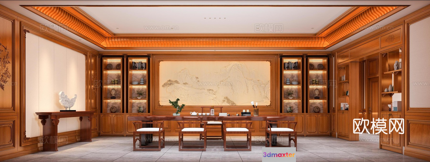 Traditional Dining Room 3D Model - 16930 - VRAY Render