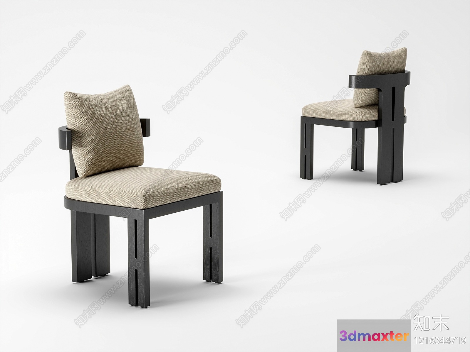 Modern Wooden Chairs 3D Model - 11623 - VRAY Render