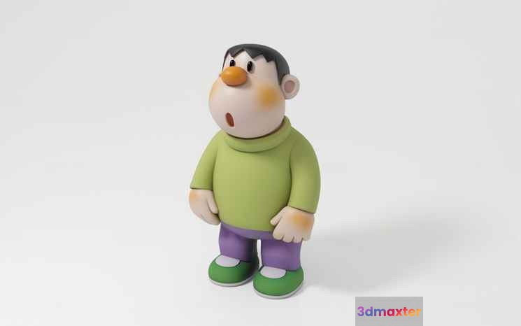 A Cartoon Character 3D Model - 7744 - VRAY Render
