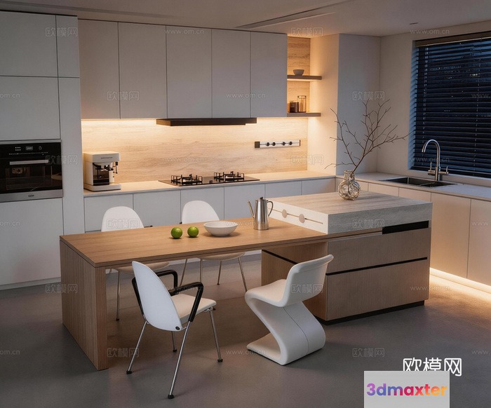 Modern Kitchen 3D Model - 20023 - CORONA Render