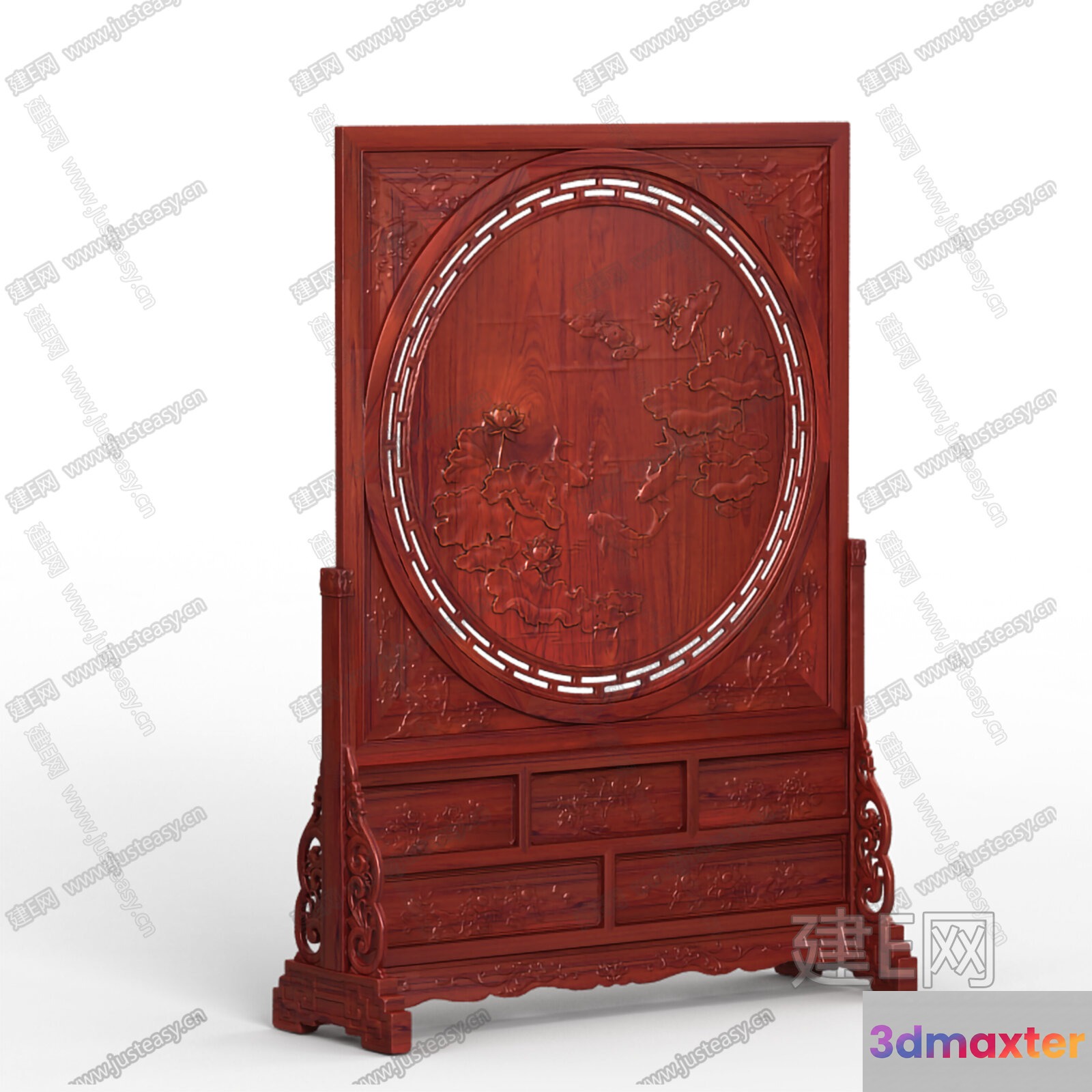 Traditional Chinese Cabinet 3D Model - 9416 - VRAY Render