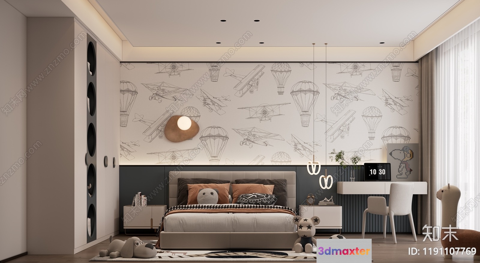 Cozy Kids Bedroom 3D Model - 18196 - CORONA Render