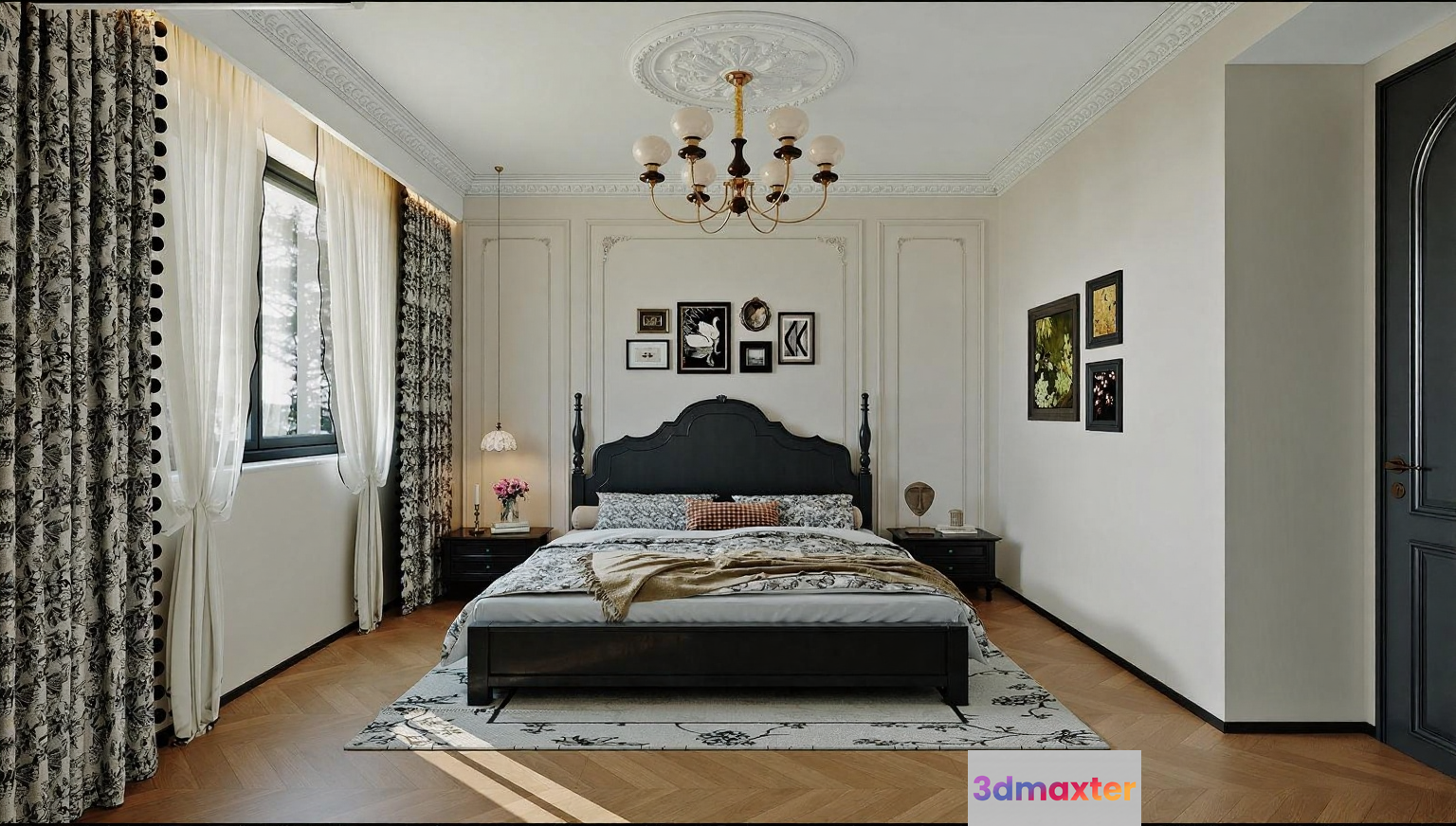 Cozy Bedroom 3D Model - 6181 - VRAY Render