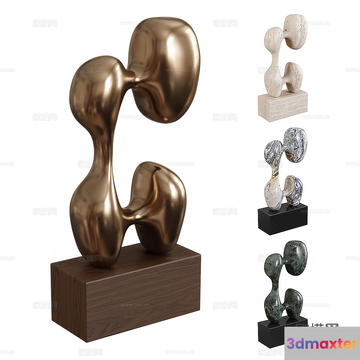 Abstract Sculptures 3D Model - 3645 - CORONA Render