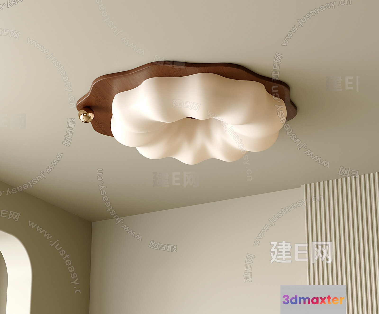 Gold Light Fixture 3D Model - 9427 - VRAY Render