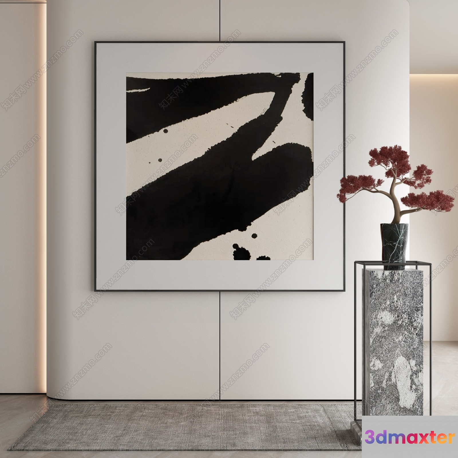 Modern Artwork In A Room 3D Model - 21475 - VRAY Render