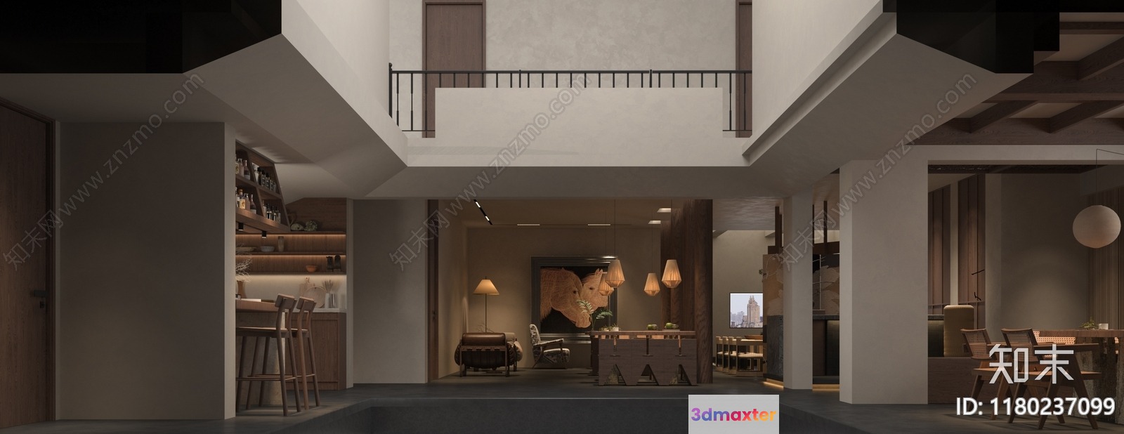 Modern Living Room 3D Model - 17607 - VRAY Render