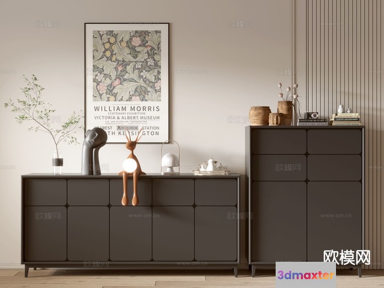 Modern Decorated Room 3D Model - 12688 - VRAY Render