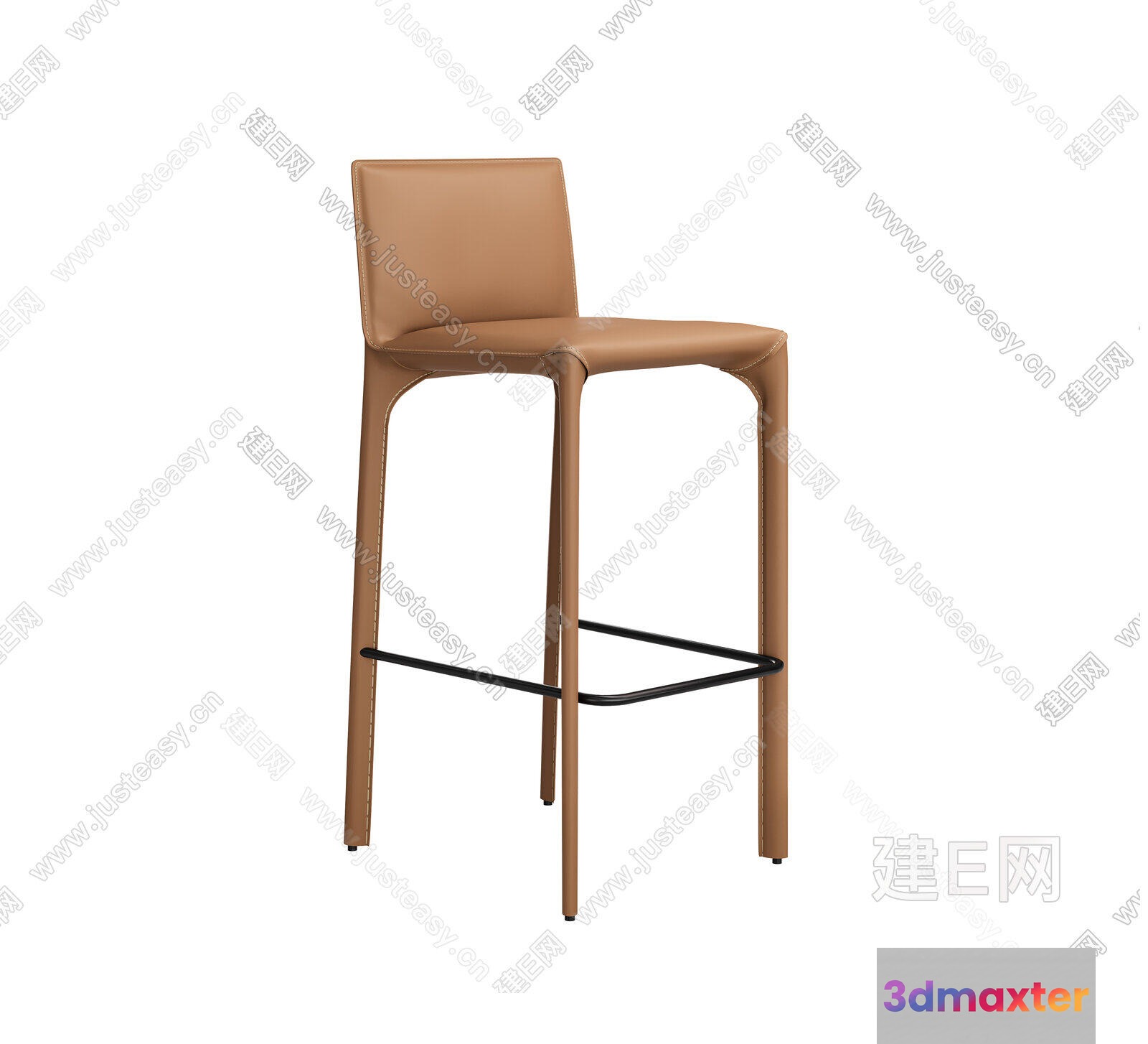 Modern Tall Bar Stool 3D Model - 23126 - VRAY Render
