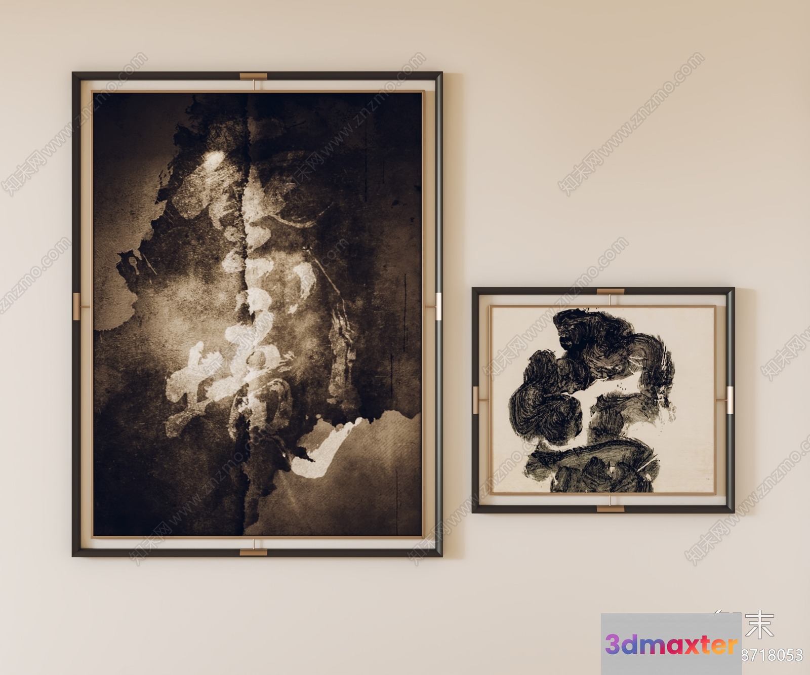 Modern Asian Art 3D Model - 13513 - VRAY Render
