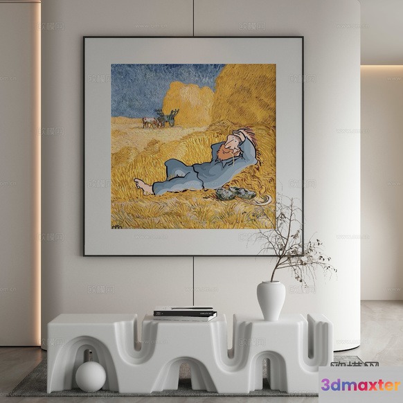 Modern Living Room 3D Model - 13949 - VRAY Render