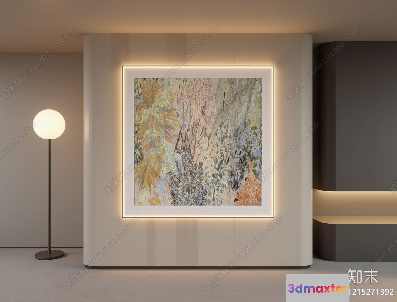 Modern Art Piece 3D Model - 11711 - VRAY Render