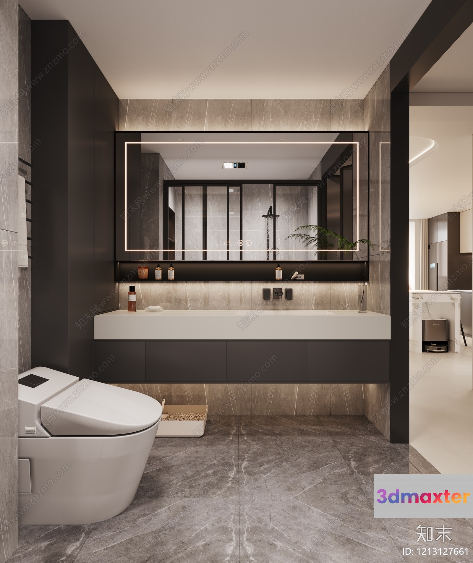 Modern Bathroom 3D Model - 23079 - VRAY Render