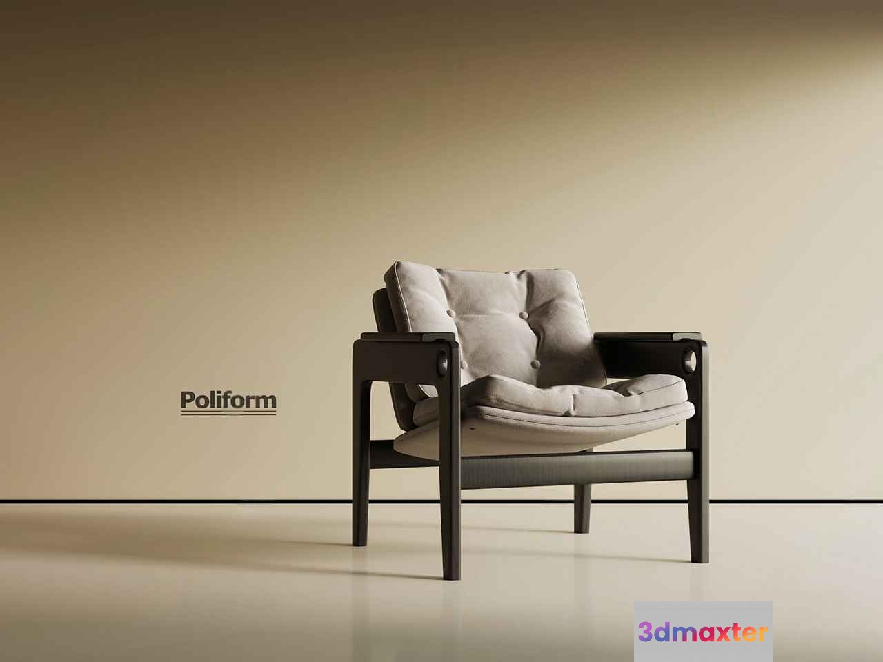 Modern Wooden Chair 3D Model - 8763 - VRAY Render