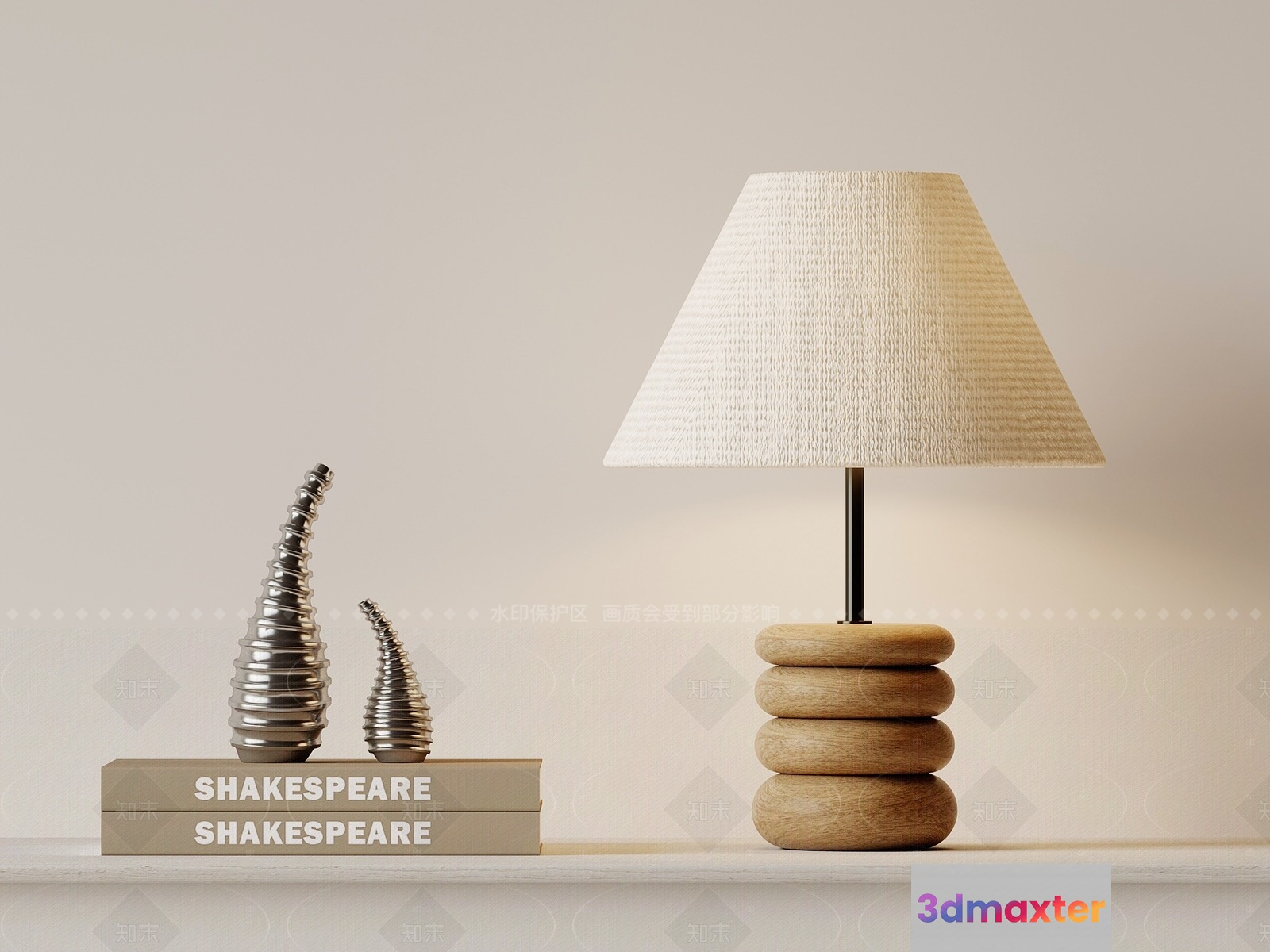 Modern Table Lamp 3D Model - 1077 - VRAY Render