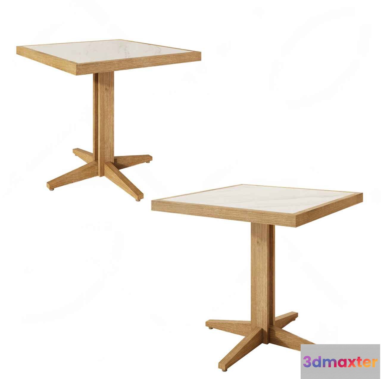 Small Wooden Tables 3D Model - 19516 - VRAY Render