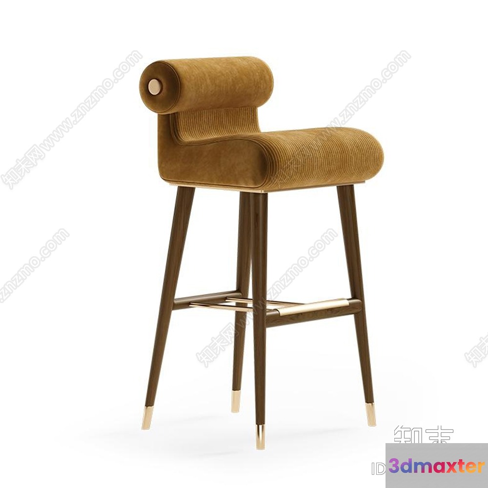 Modern Bar Stool 3D Model - 6190 - VRAY Render