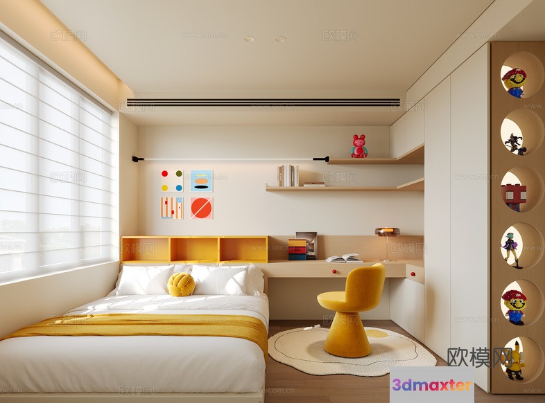 Cozy Children'S Bedroom 3D Model - 16872 - CORONA Render