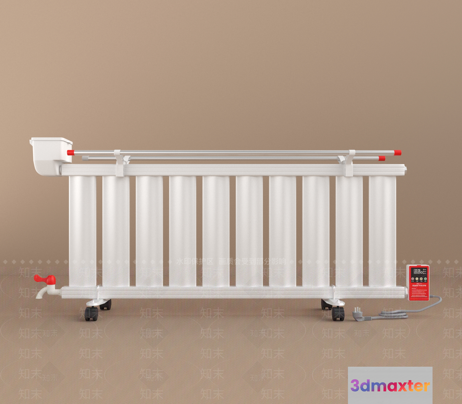 A White Baby Crib 3D Model - 16003 - VRAY Render