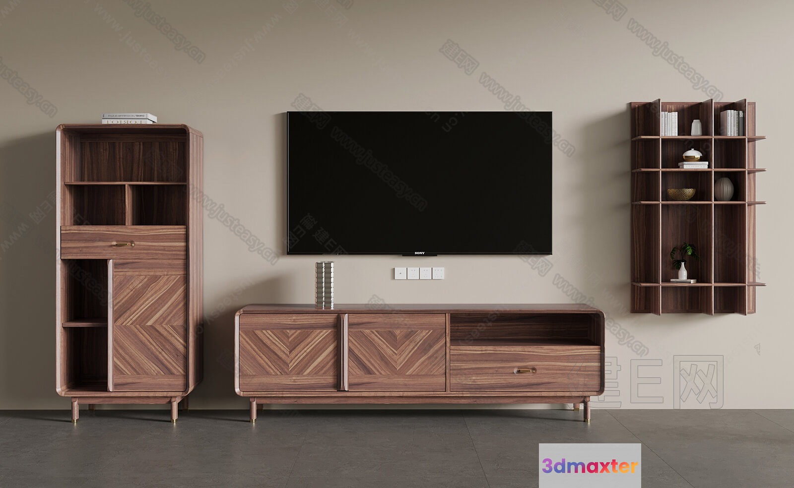 Modern Tv Stand 3D Model - 17105 - VRAY Render