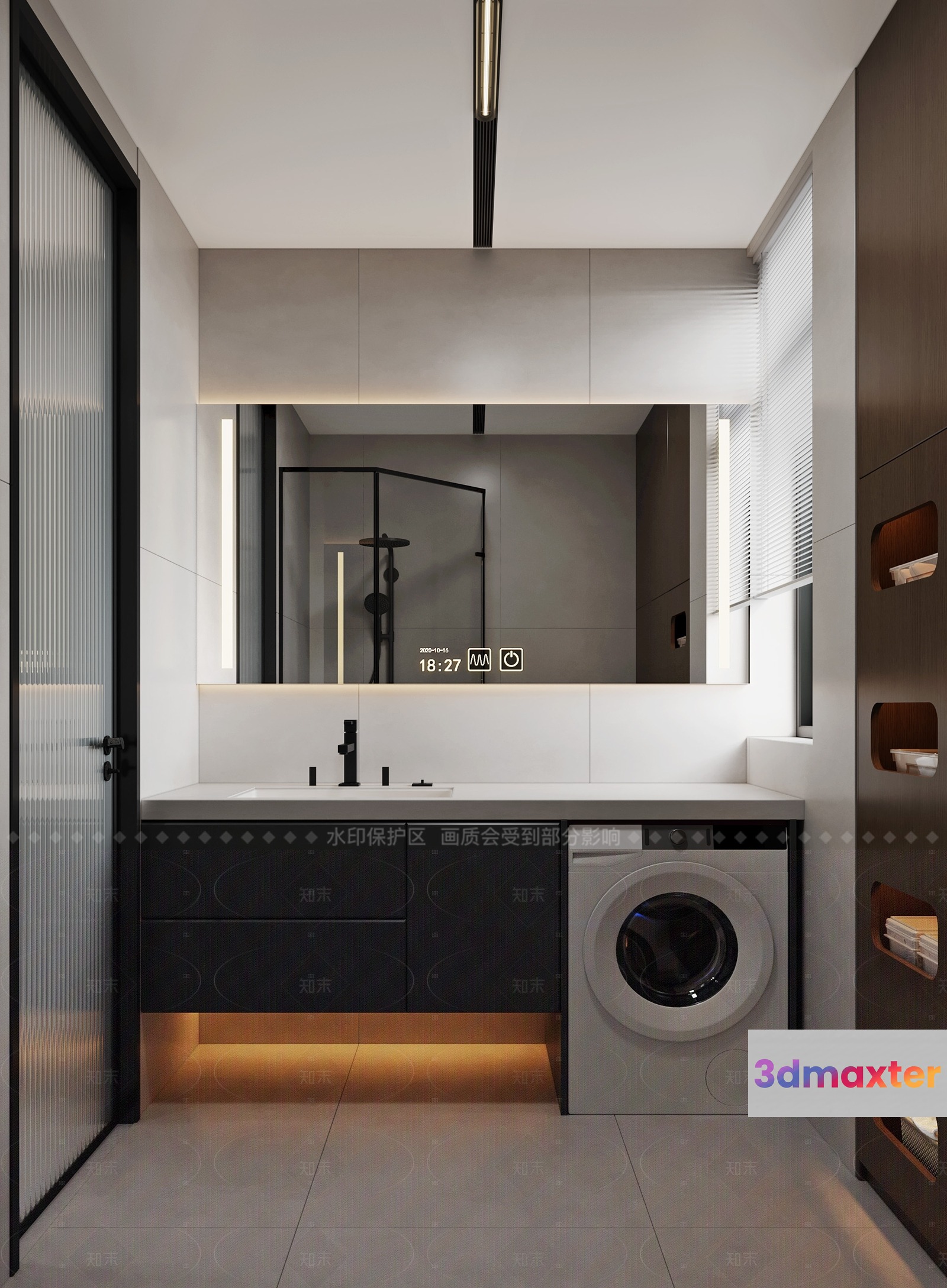 Modern Bathroom Design 3D Model - 6555 - VRAY Render