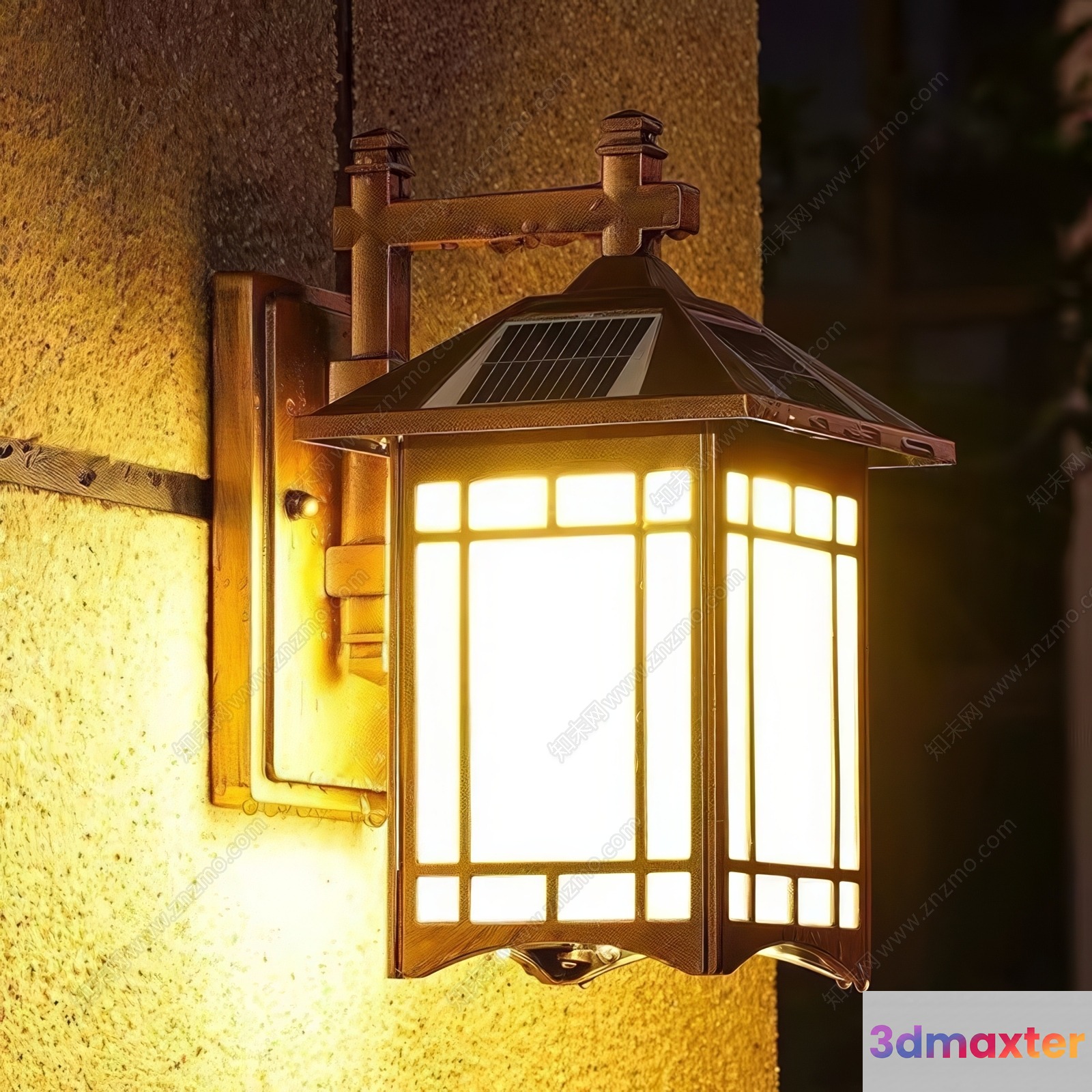 Gold Light Fixture 3D Model - 18031 - VRAY Render