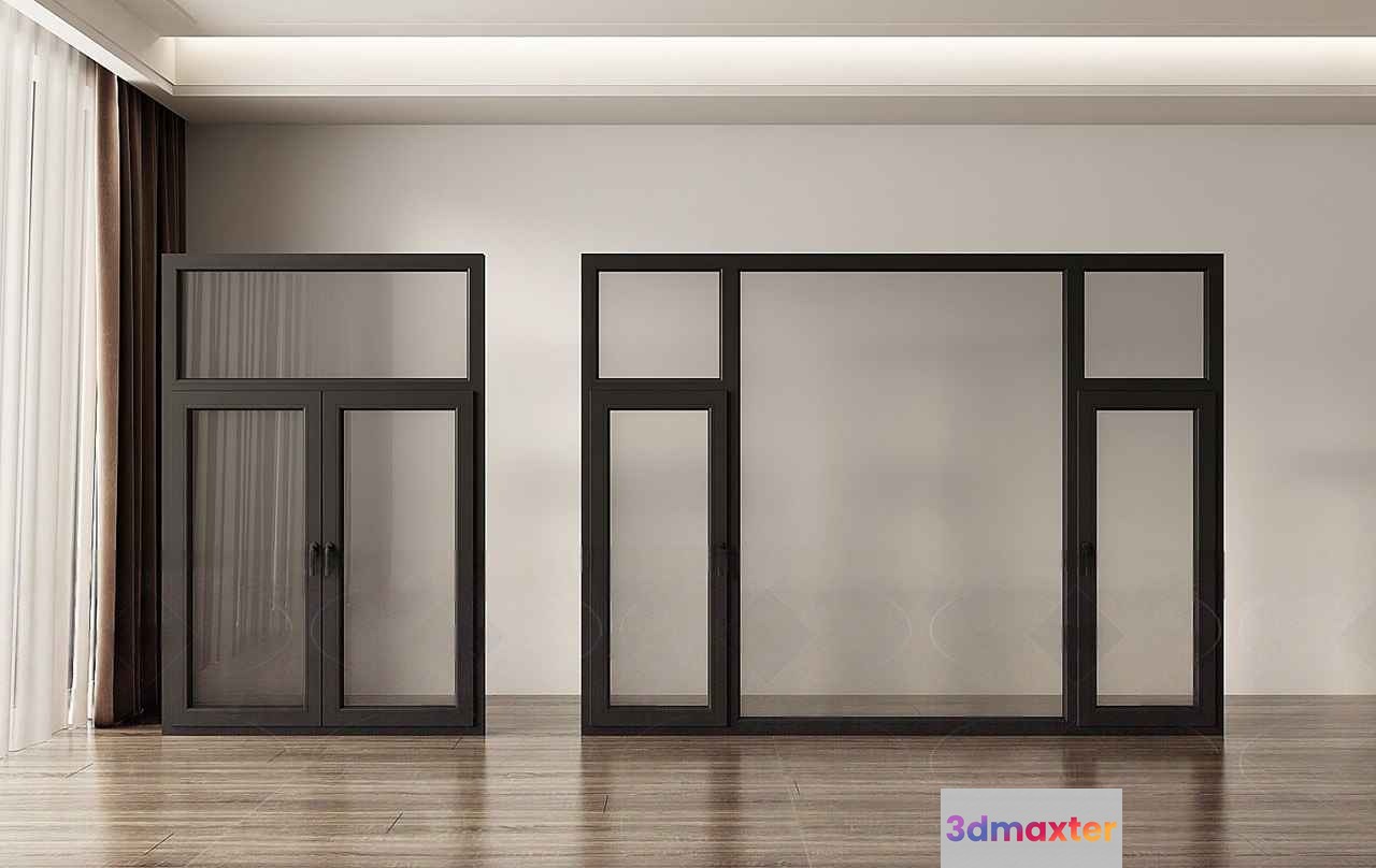 Modern Sliding Doors 3D Model - 19479 - VRAY Render