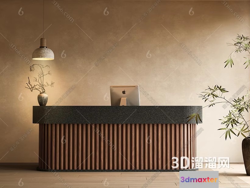 Modern Office Desk 3D Model - 14258 - VRAY Render
