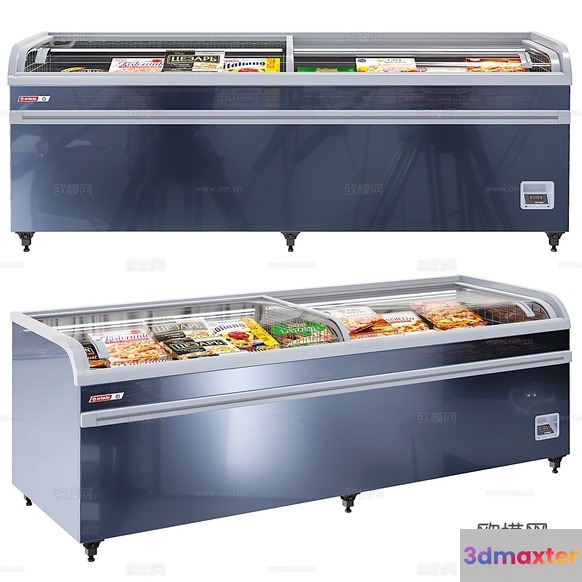 Modern Freezer Display Case 3D Model - 18199 - CORONA Render