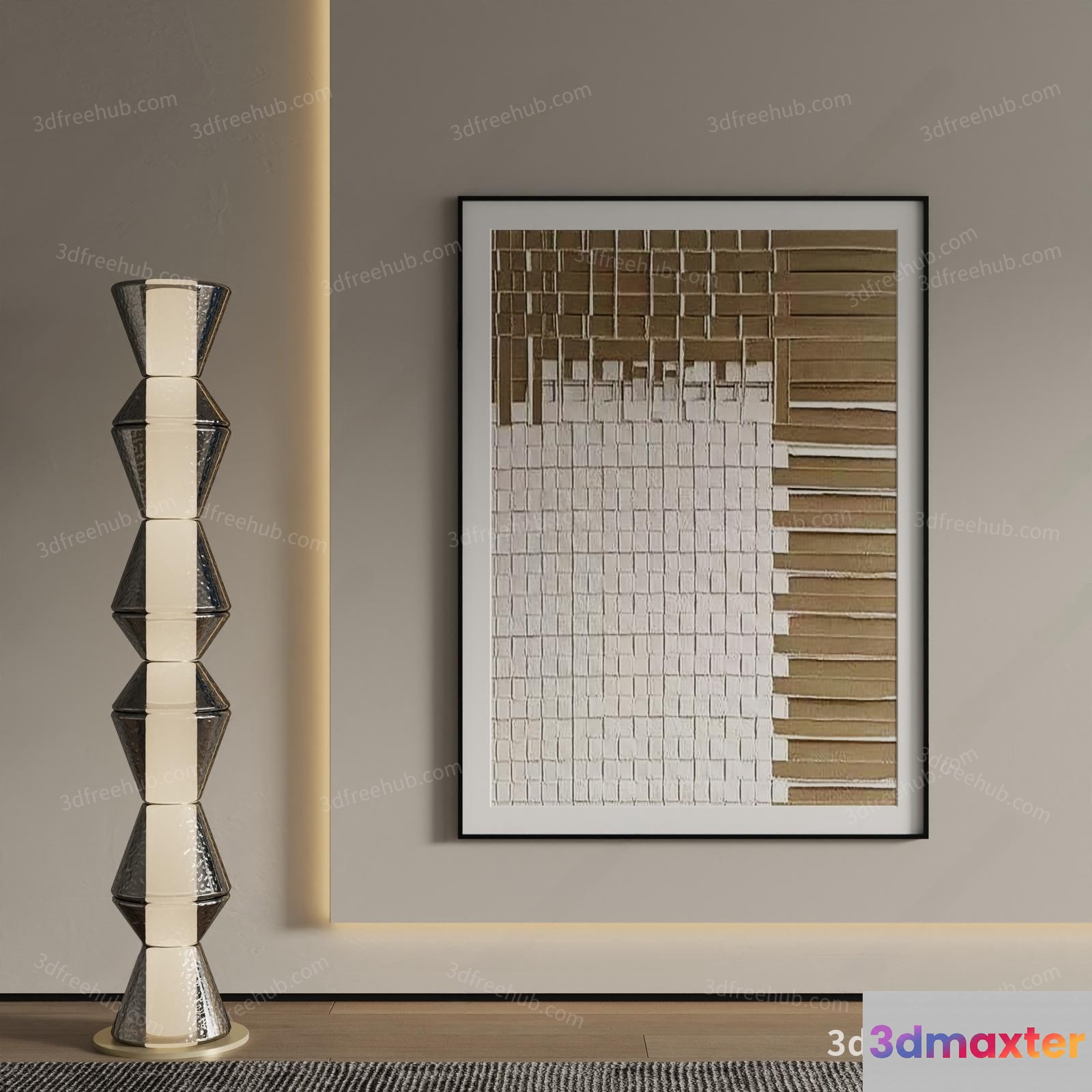 Modern Living Room 3D Model - 22458 - VRAY Render
