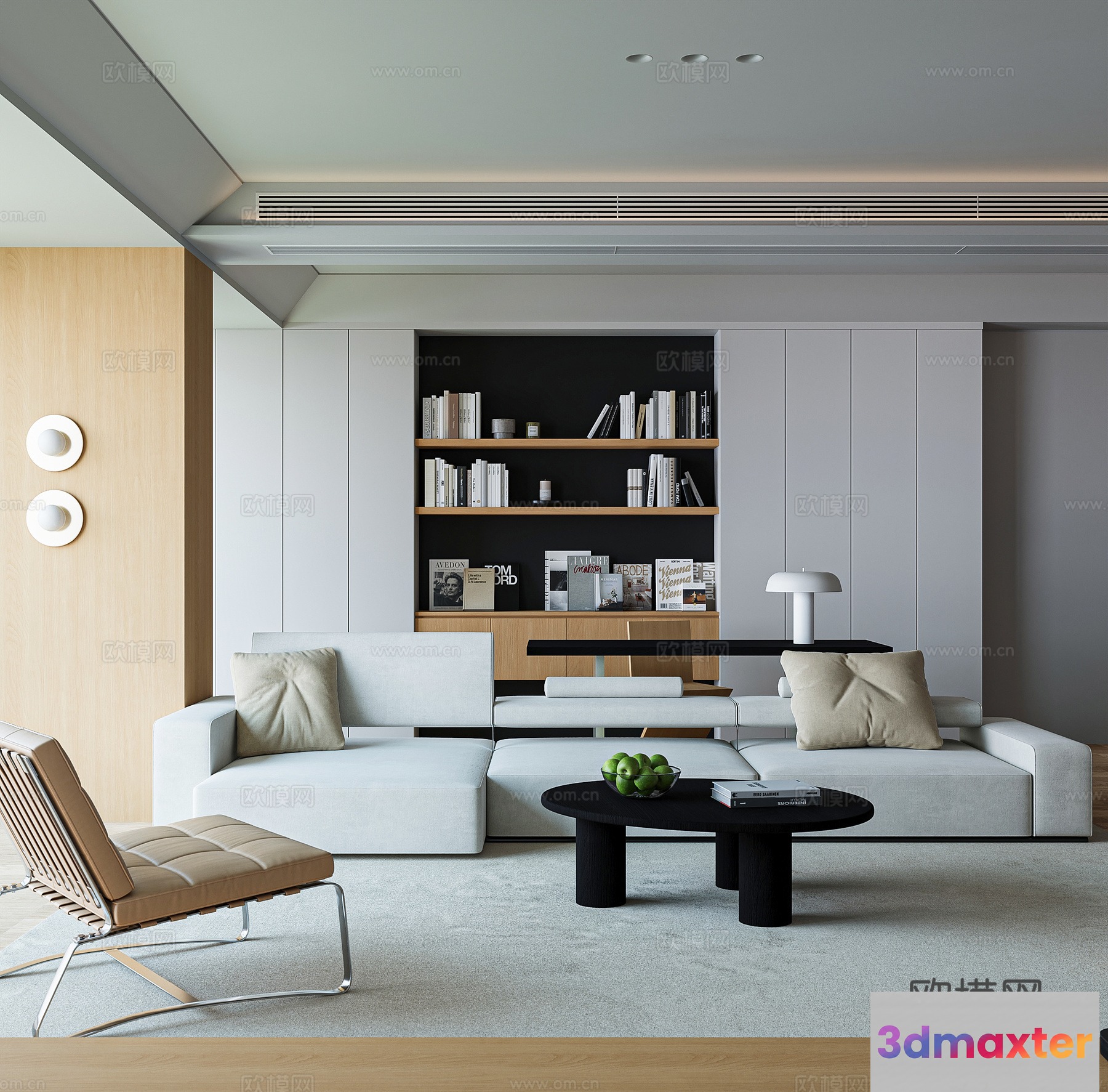 Modern Living Room 3D Model - 14543 - CORONA Render