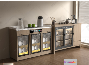 Modern Kitchen Cabinets 3D Model - 862 - VRAY Render