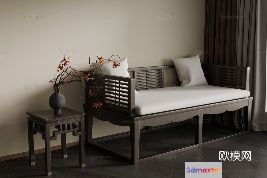 Modern Asian-Style Furniture 3D Model - 14580 - VRAY Render