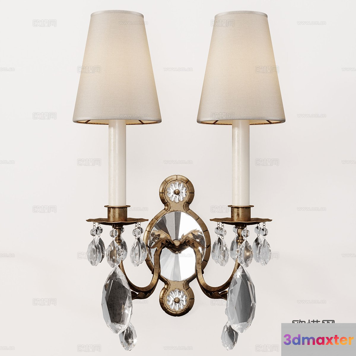 Gold Light Fixture 3D Model - 13614 - VRAY Render