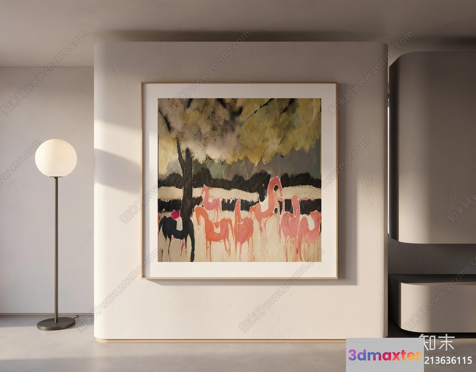 Modern Artwork 3D Model - 23077 - VRAY Render