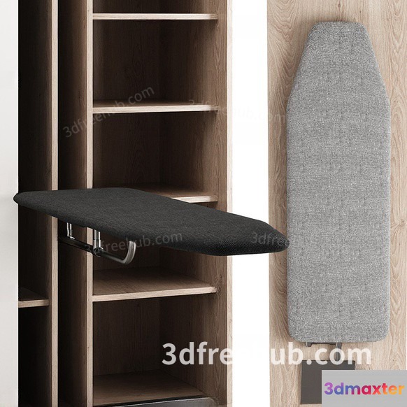 Grey Ironing Board 3D Model - 22216 - VRAY Render