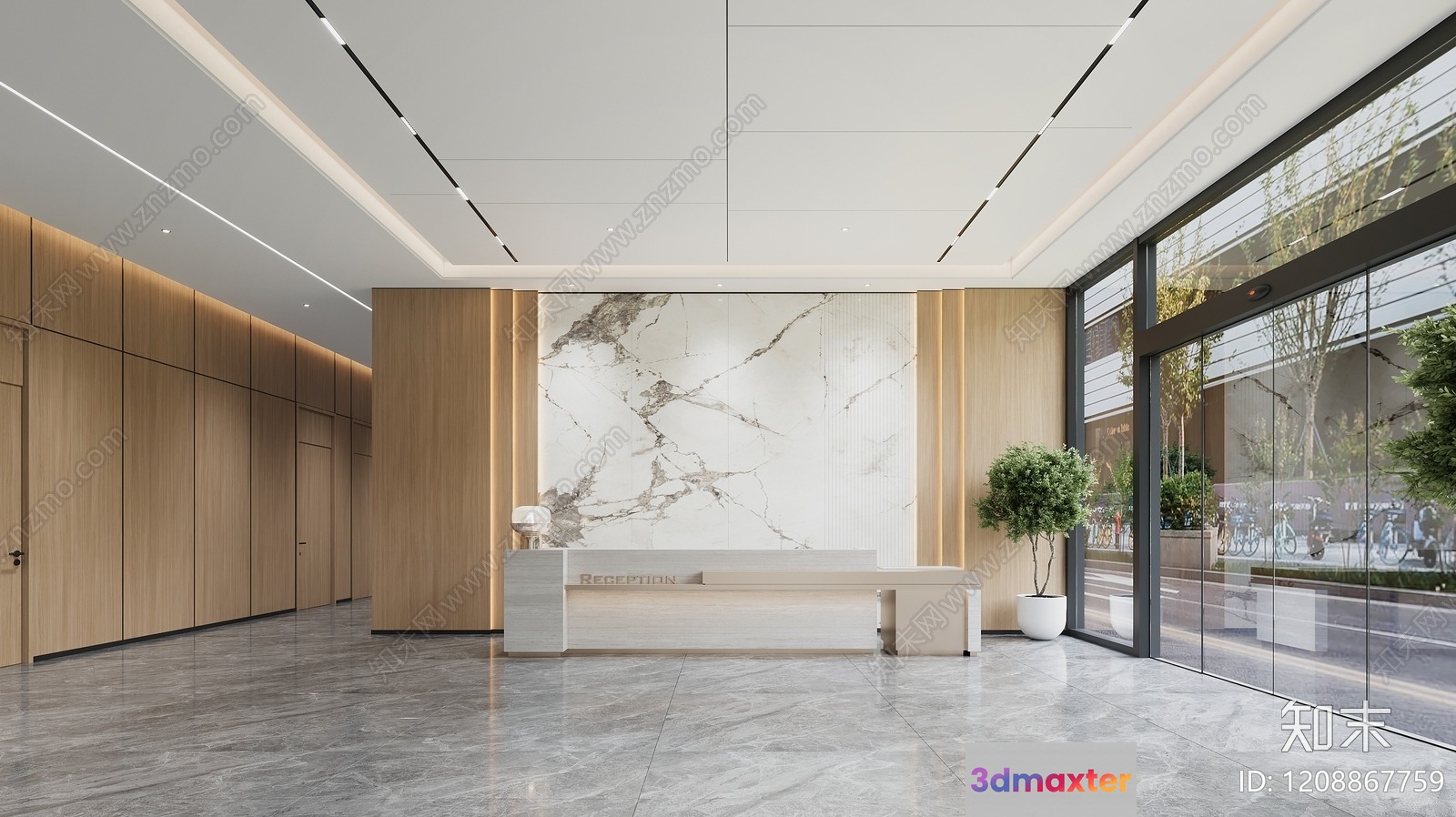 Modern Reception Area 3D Model - 2991 - VRAY Render