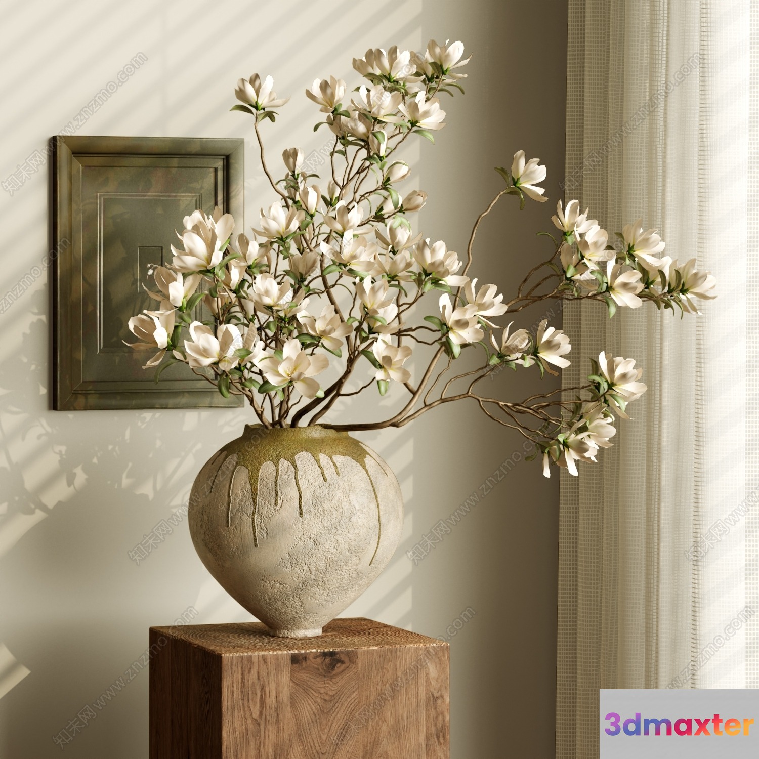 Modern Flower Vase 3D Model - 3300 - VRAY Render
