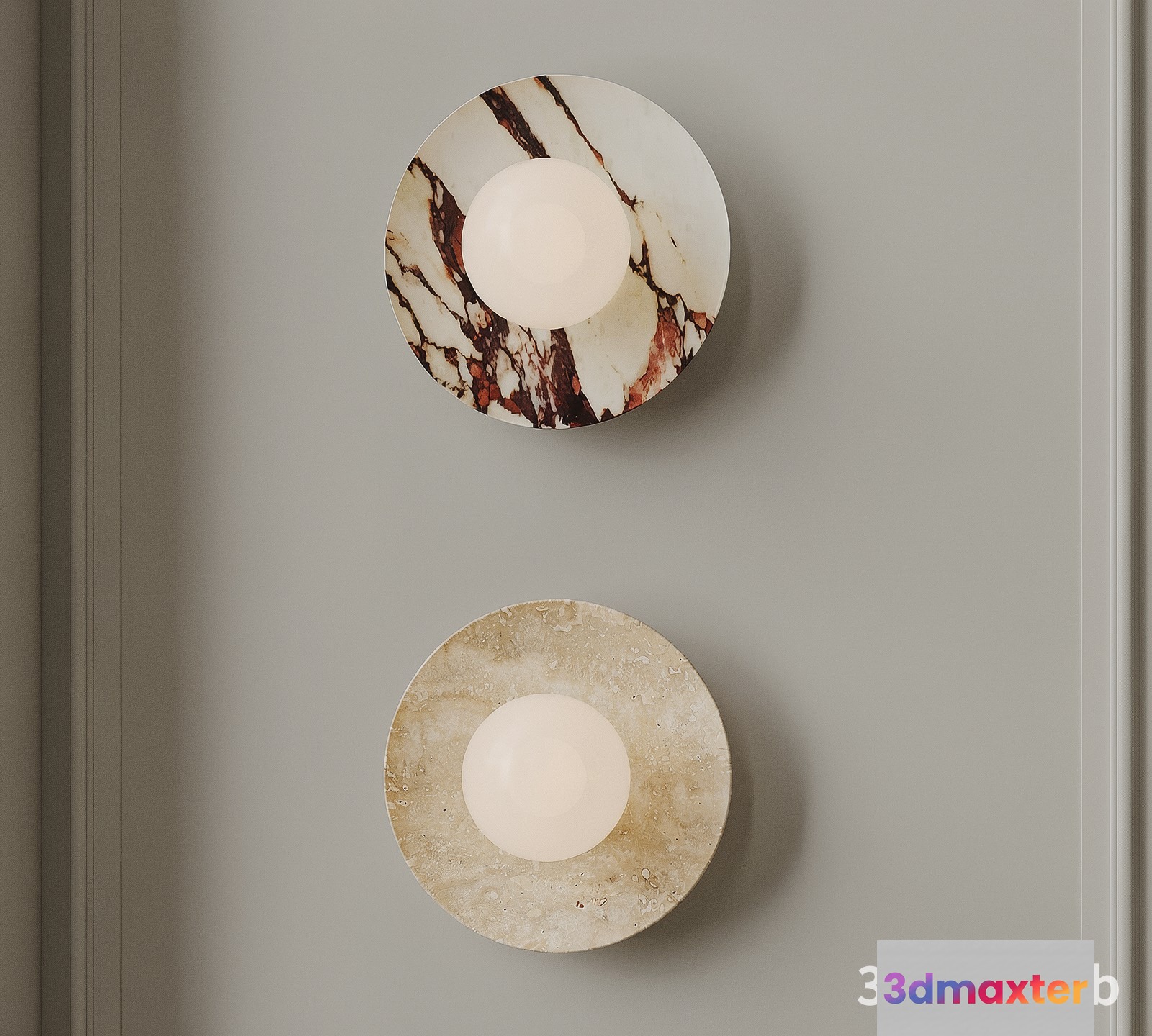 Gold Light Fixture 3D Model - 22593 - VRAY Render
