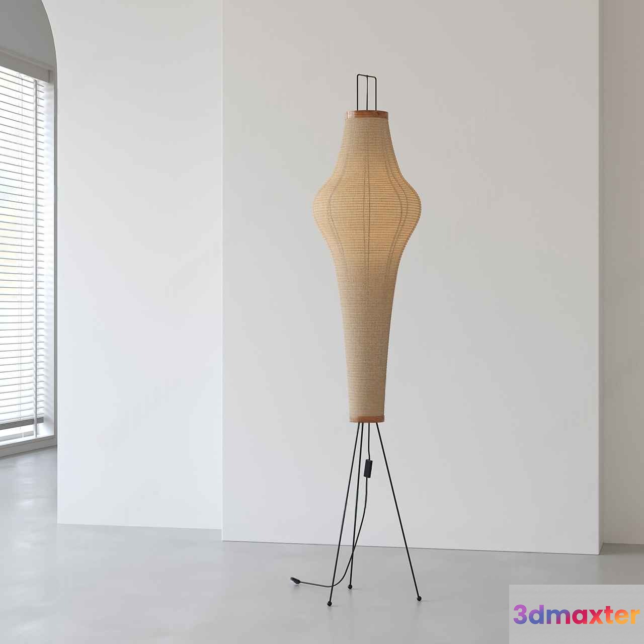 A Floor Lamp With A Unique Design 3D Model - 2339 - VRAY Render