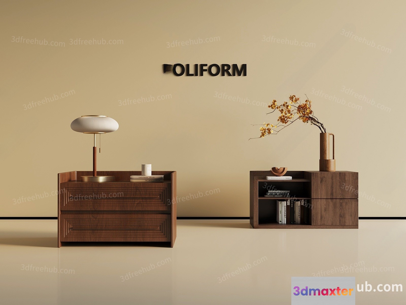 Modern Living Room 3D Model - 18507 - VRAY Render