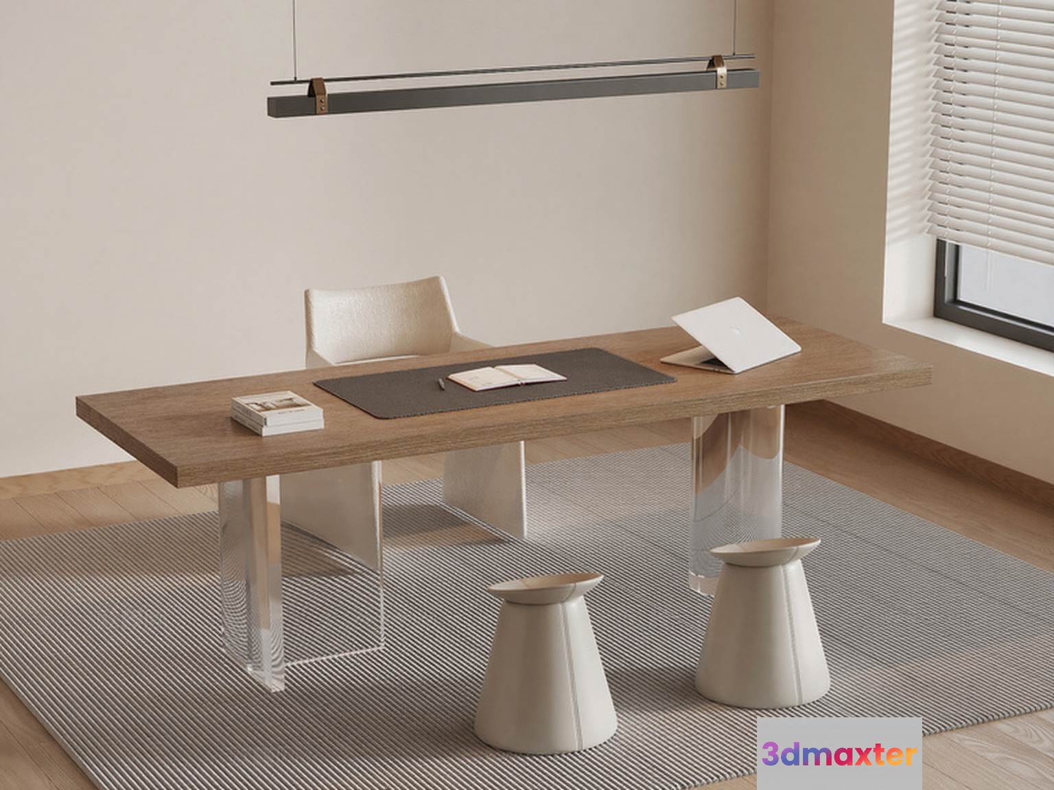 Modern Office Space 3D Model - 23125 - VRAY Render