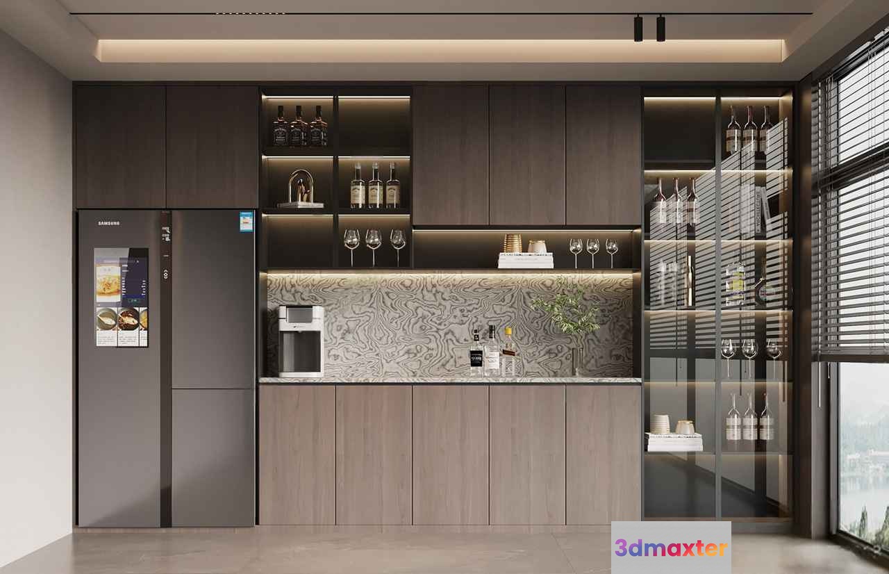 Modern Kitchen 3D Model - 5327 - VRAY Render