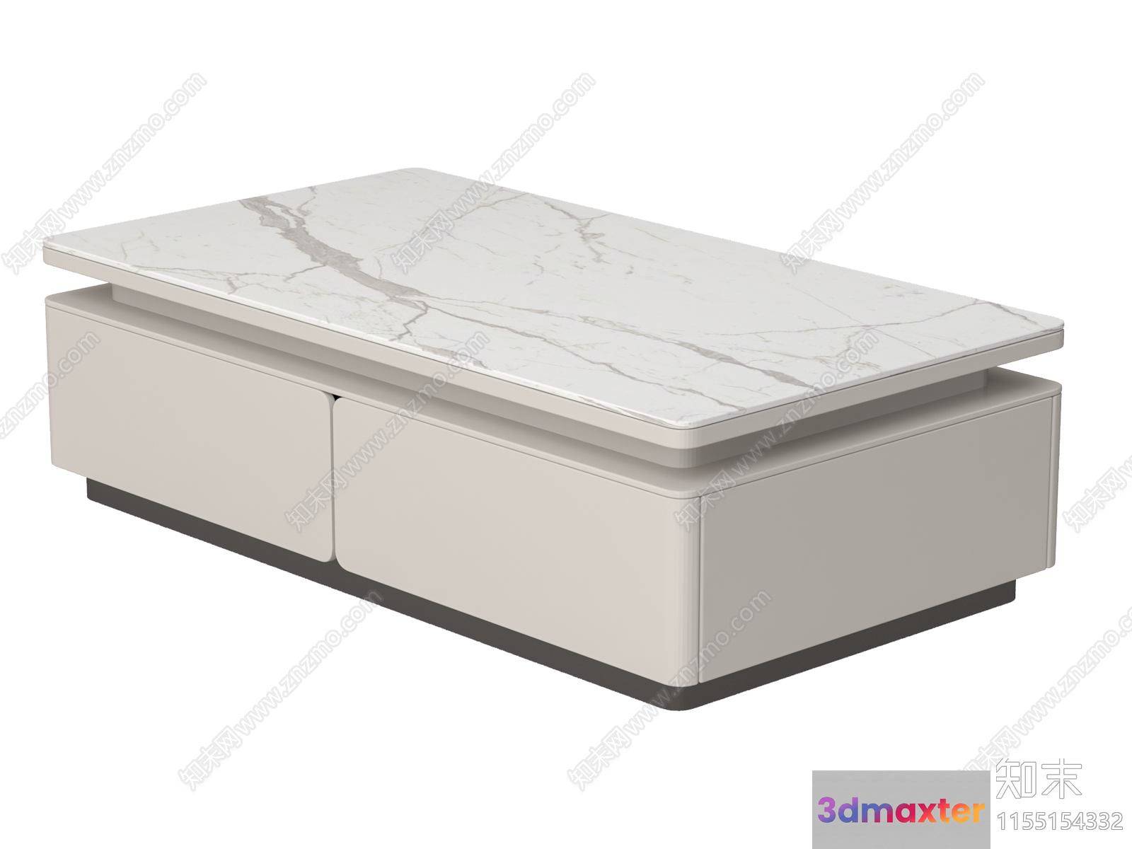 Modern Marble Coffee Table 3D Model - 12735 - VRAY Render